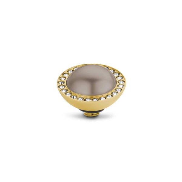Melano steentje Crystal Pearl Bronze