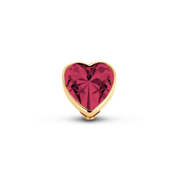Melano steentje Heart Fuchsia