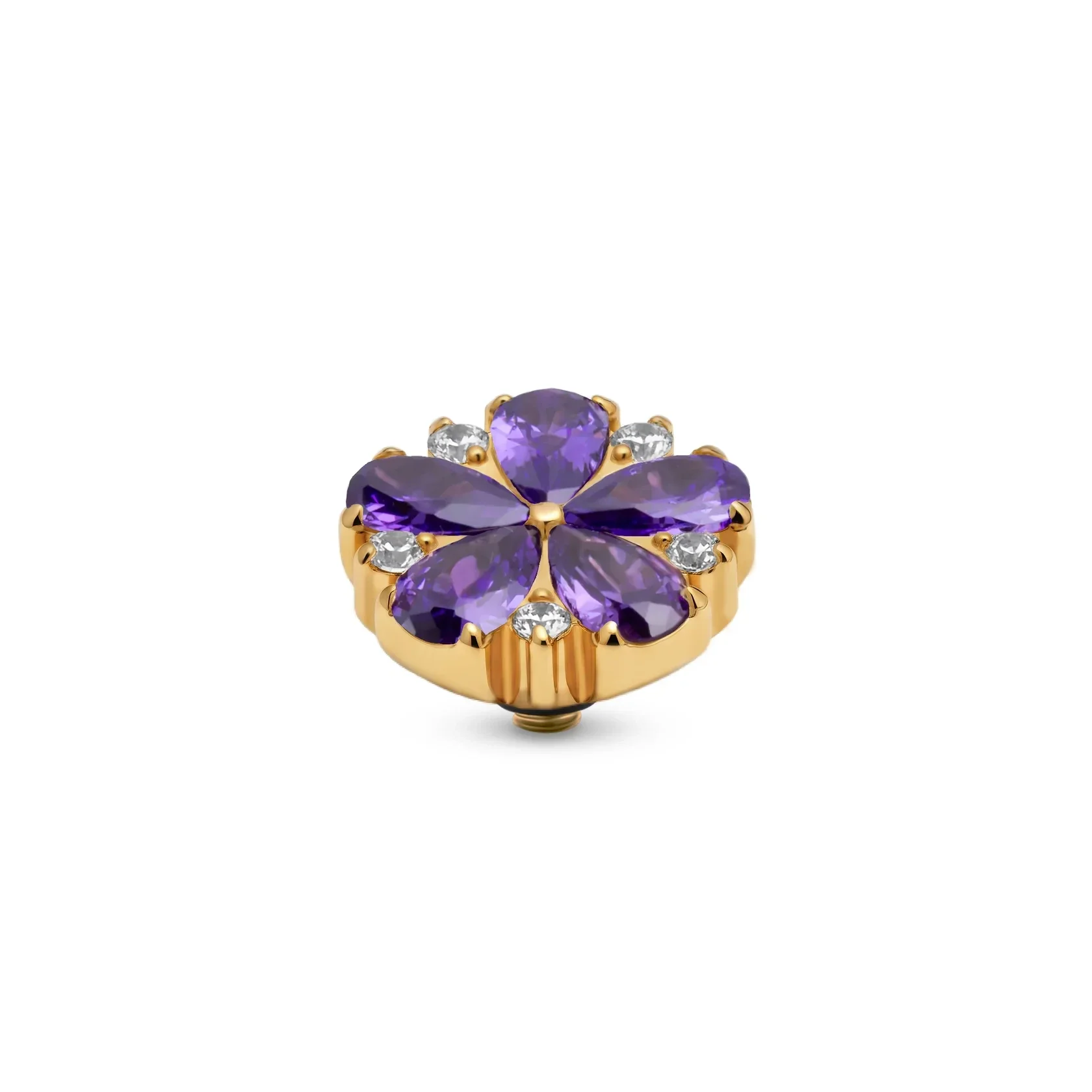 Melano Twisted Crystal Flake Steentje dark violet