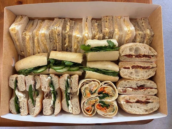 Vegetarian Sandwich, Wrap, Ciabatta, Bagel  & Baguette Grazing Platter-Large (feeds 7)