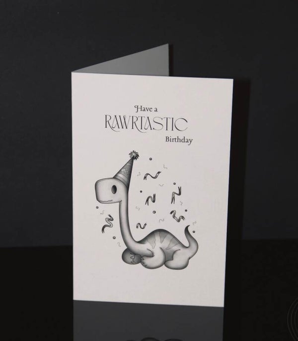 Brachiosaurus birthday card