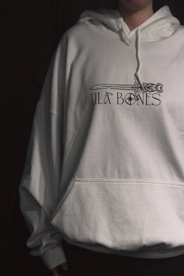 Tila Bones Hoodie white
