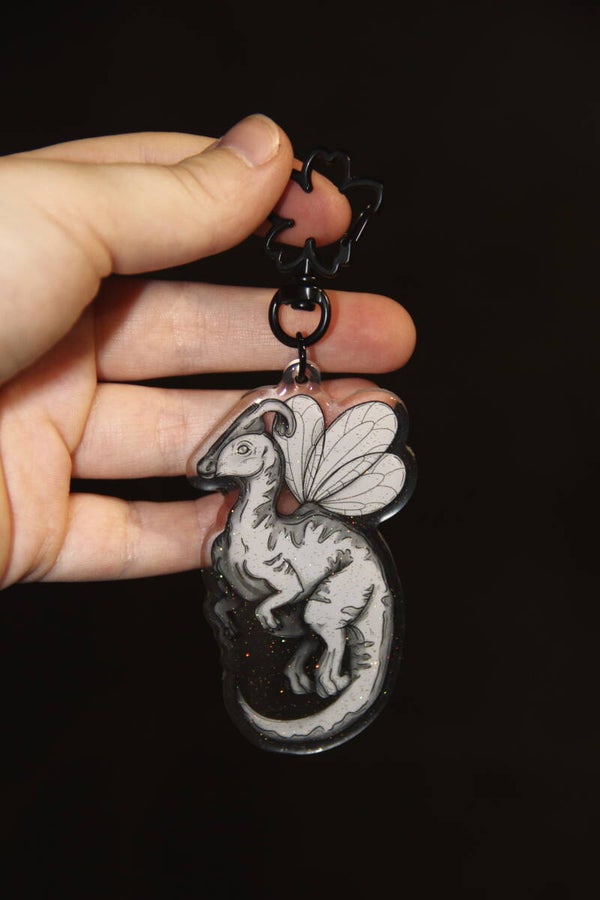 Parasaurolophus keychain