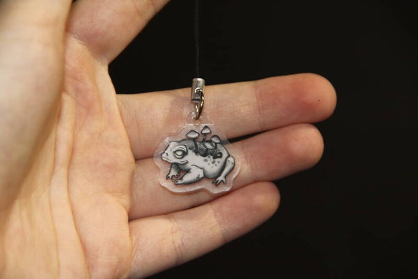 Frog phone charm