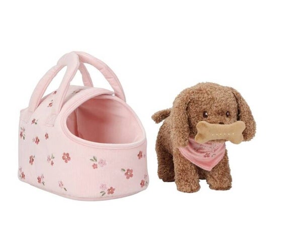 Perrito de Peluche Jackie con Bolsa de Transporte Little Dutch