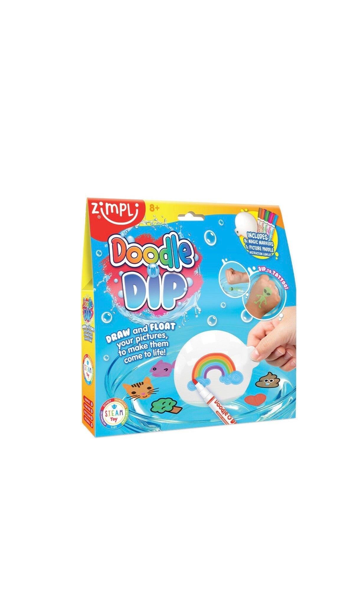 Doodle Dip Juego Creativo para Dibujar y Transferir Dibujos al Agua – Zimpli Kids