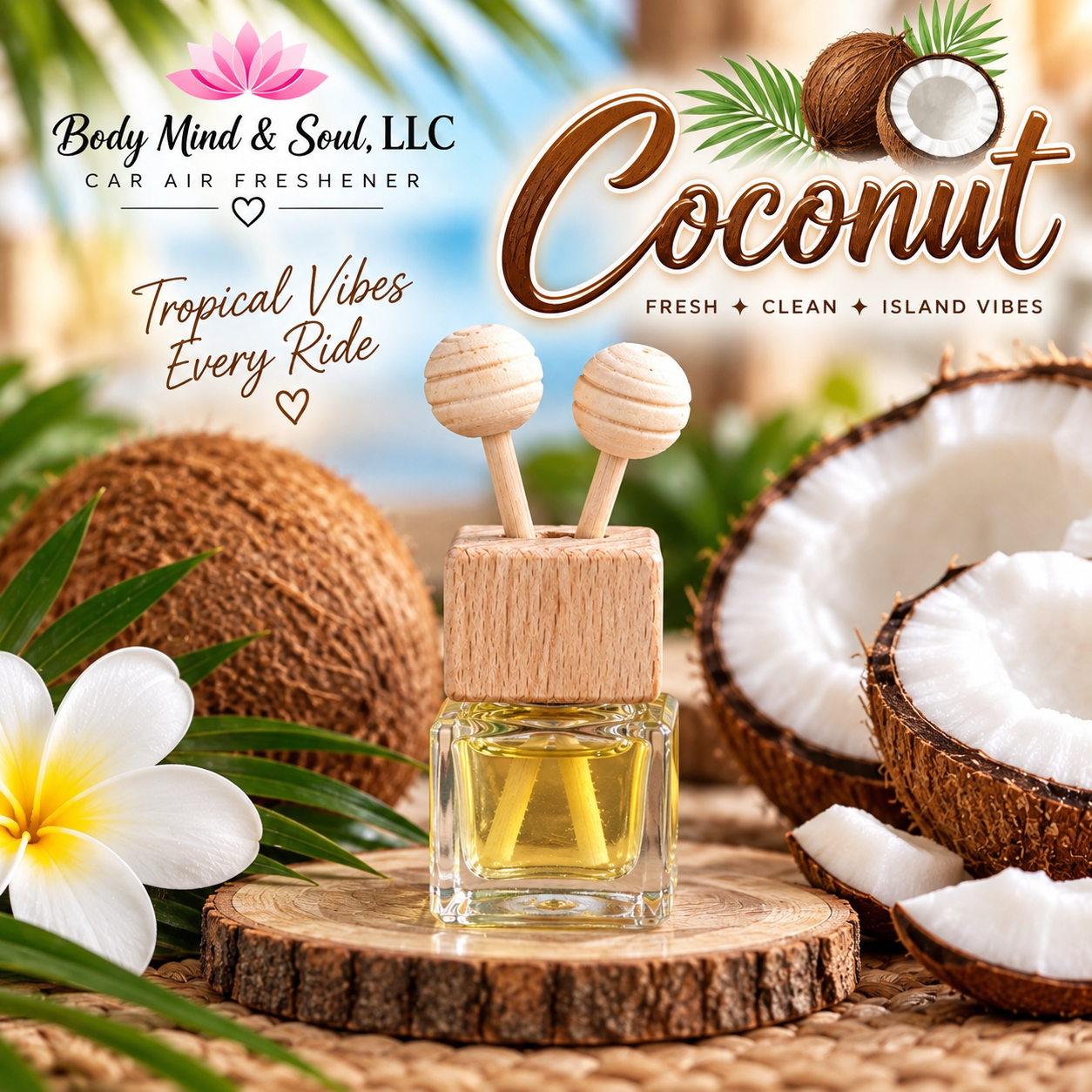 Car Air Freshener (Coconut)
