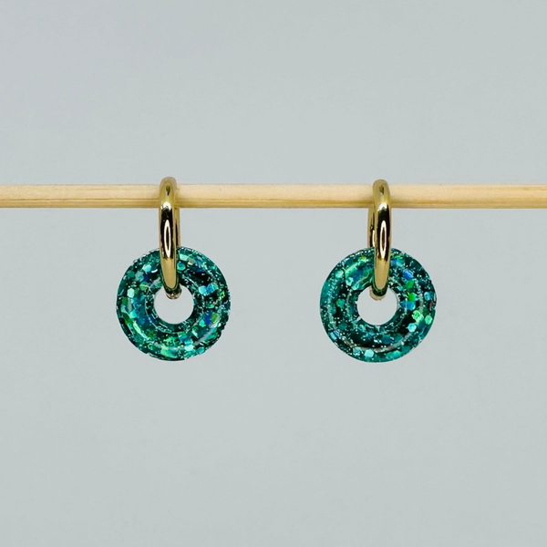 Cercle verte clair pailleté