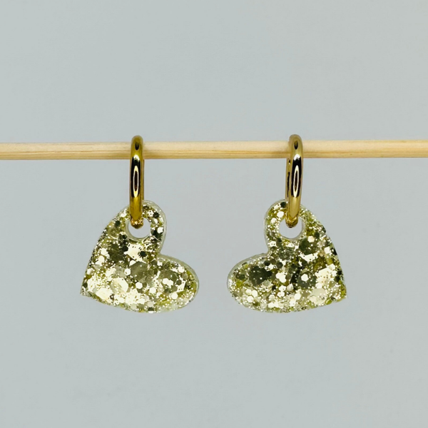 Coeur champagne pailleté