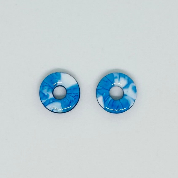 Pampille Cercle bleu marbré