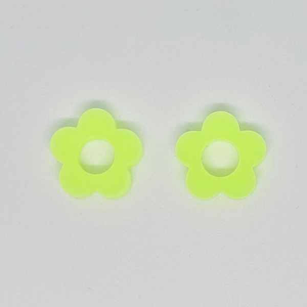 Pampille Fleur jaune fluorescente