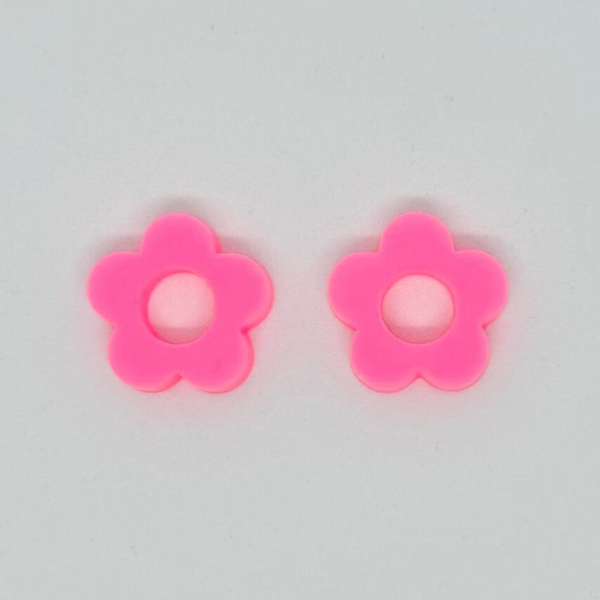 Pampille Fleur rose fluorescente