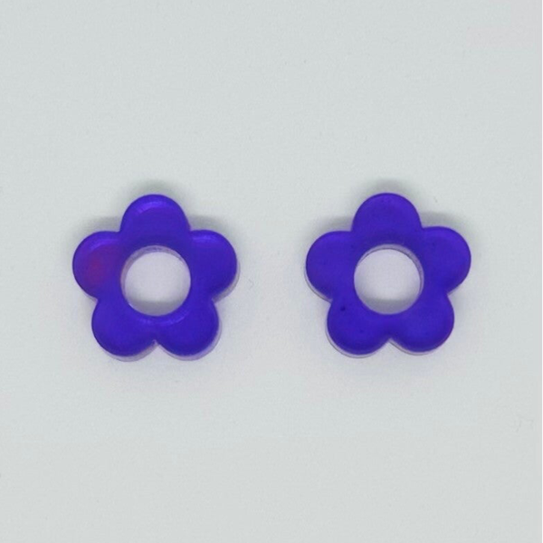 Pampille Fleur violette translucide
