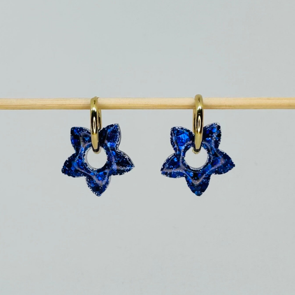 Étoile bleue pailletée