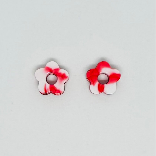 Pampille Babyflower rouge marbrée