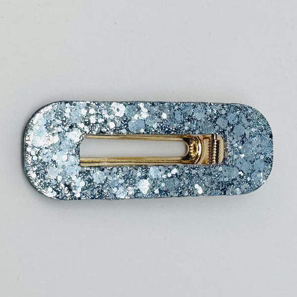 Rectangle bleu ciel pailleté