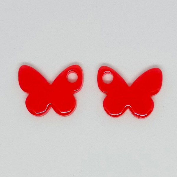 Pampille papillon rouge