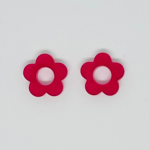 Pampille Fleur rose translucide