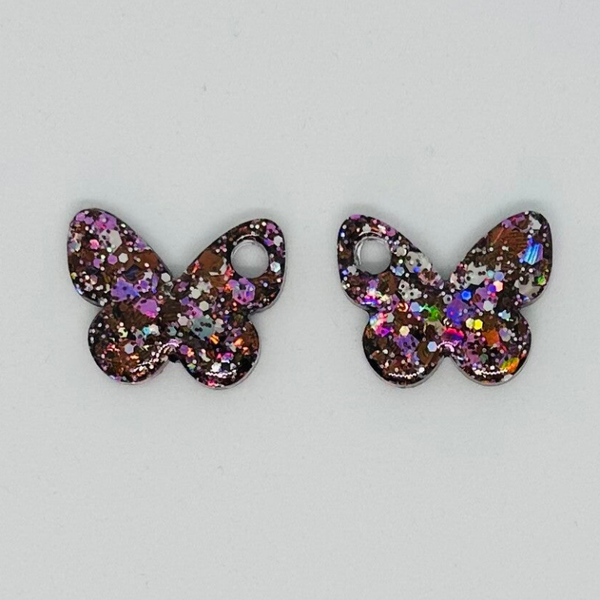 Pampille papillon galaxie pailletée