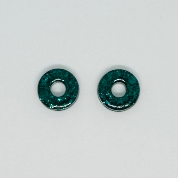 Pampille Cercle verte pailletée