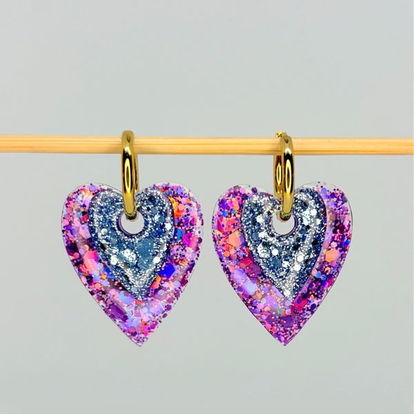 Love purple blue pailleté