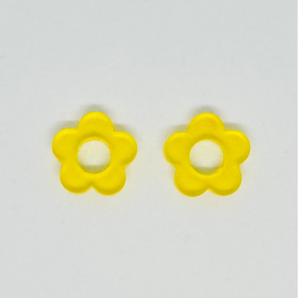 Pampille Fleur jaune translucide