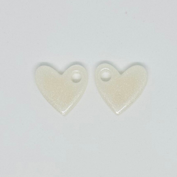Pampille Coeur blanc nacré