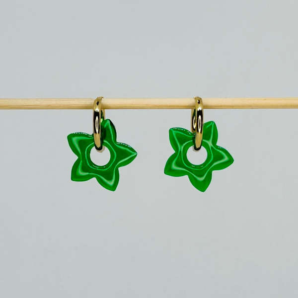 Étoile verte translucide
