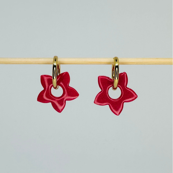 Étoile rouge nacrée