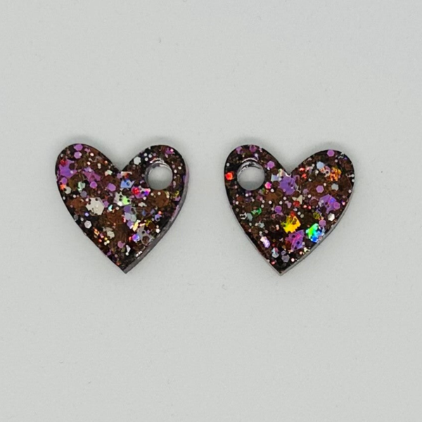 Pampille Coeur galaxie pailleté