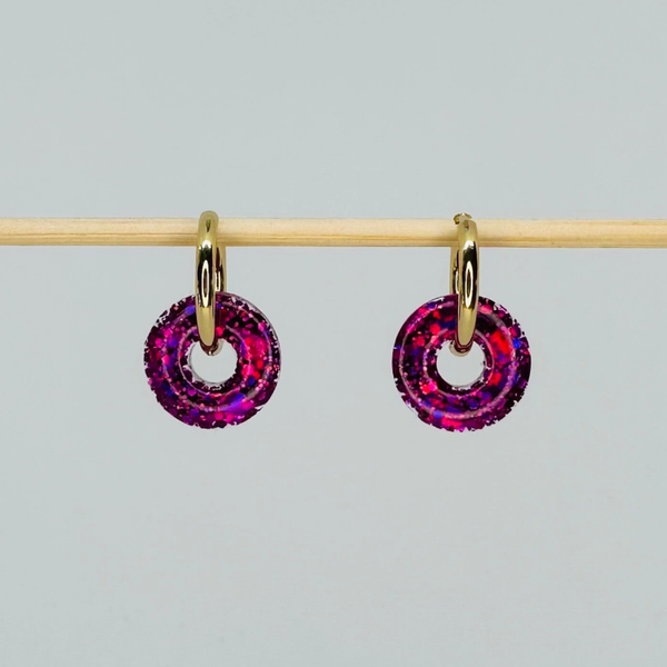 Cercle violet foncé pailleté
