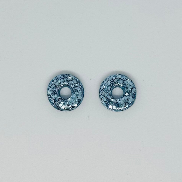 Pampille Cercle bleue pailletée