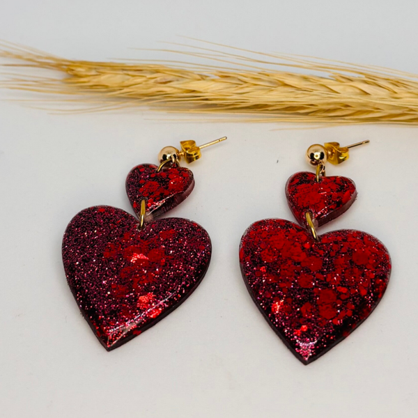 Double coeur rouge