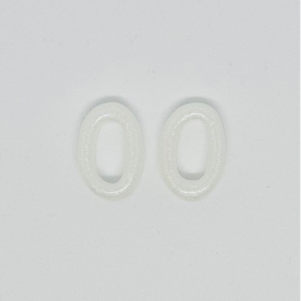Pampille Ovale blanc nacré