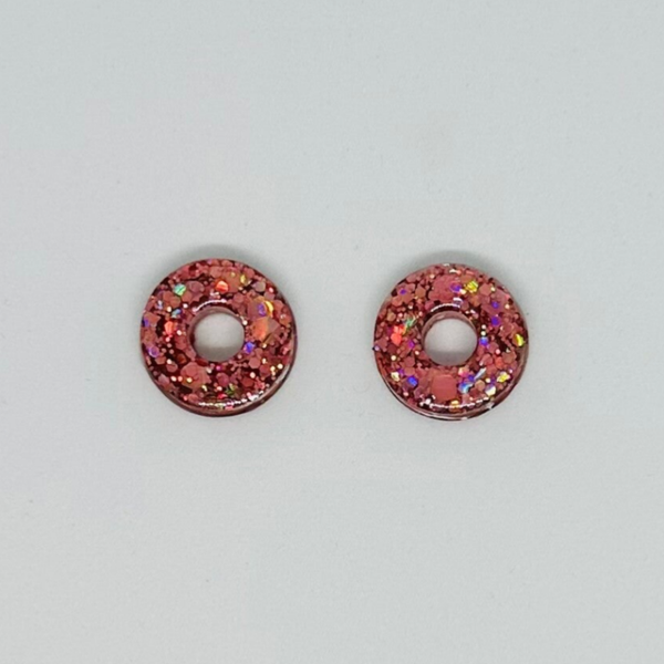 Pampille Cercle rose pailletée