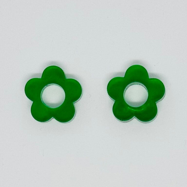 Pampille Fleur verte translucide