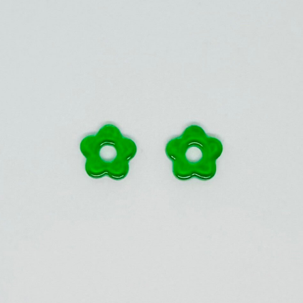 Pampille Babyflower verte translucide