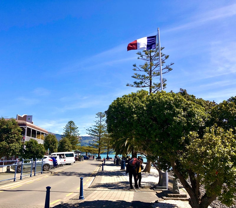 Franse vlag Akakroa Banks Peninsule. DIYNewzealand.com