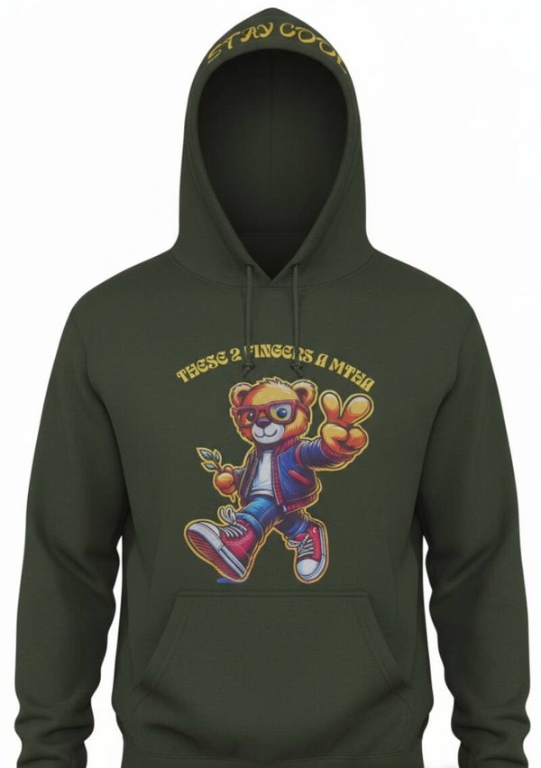 These 2 Fingers Hoodie/ Port & Company Core Fleece