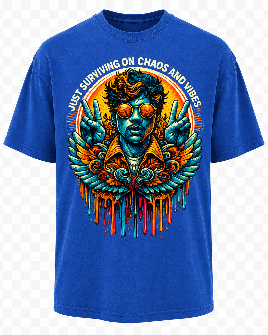Just Surviving on Chaos & Vibes: Comfort Colors® 1717 Tee