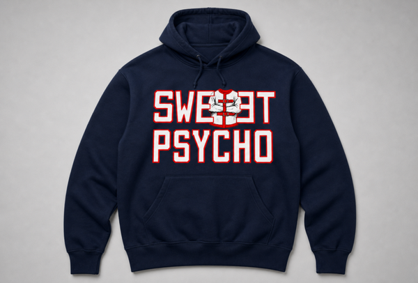 Sweet Psycho, Navy with Red Trim