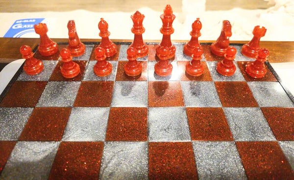 The RED CRYSTAL Chess Set