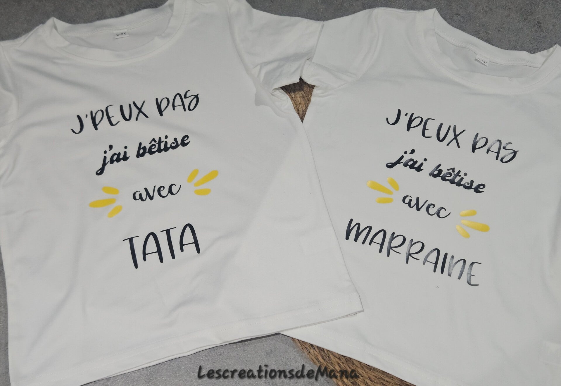 Tee-shirt enfant ( TATA ) ( MARRAINE)