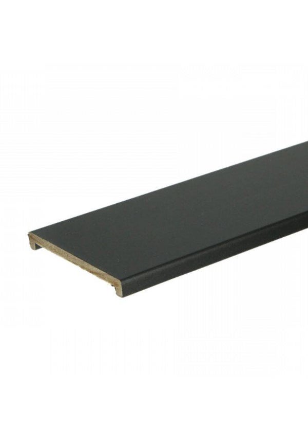 U profiel voor wangpaneel Zwart 240x6,6cm