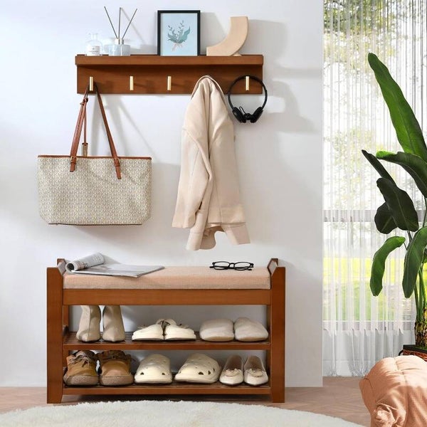 Storage Bench and Coat Rack