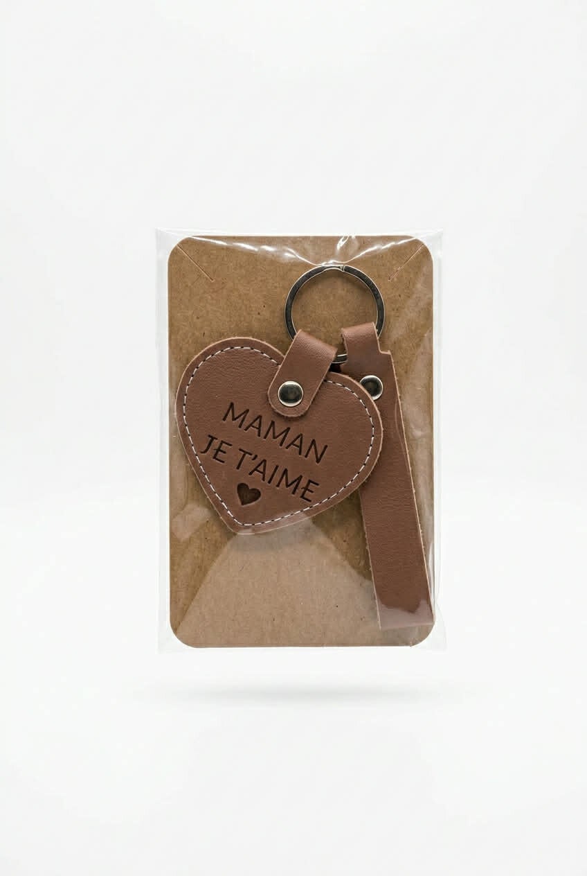 PORTE CLE COEUR MAMAN D'AMOUR