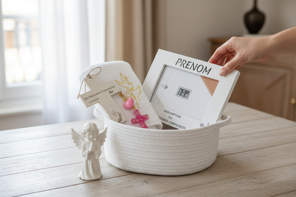 COFFRET BAPTEME/COMMUNION PERSONNALISE