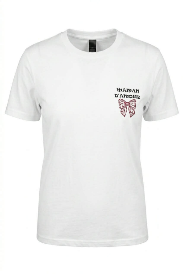T-SHIRT PERSONNALISE MAMAN D'AMOUR AVEC NOEUD ELEGANT