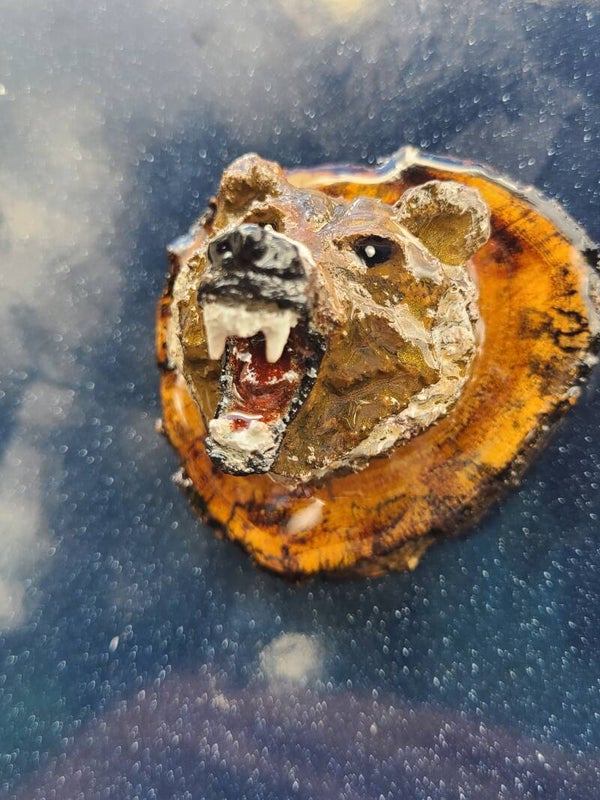 Magnette tête d'ours brun