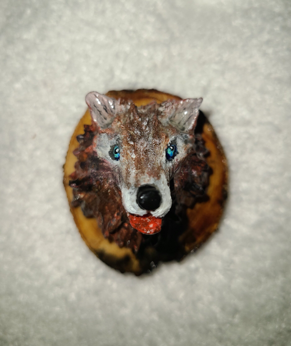 Magnet tête de loup